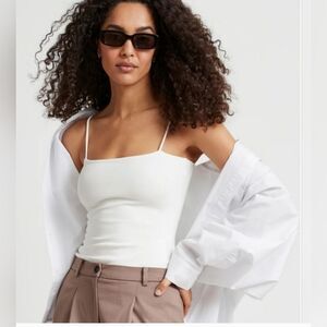 Marcella New York Women's Abigail Tank Top Viscose Blend White Size XL